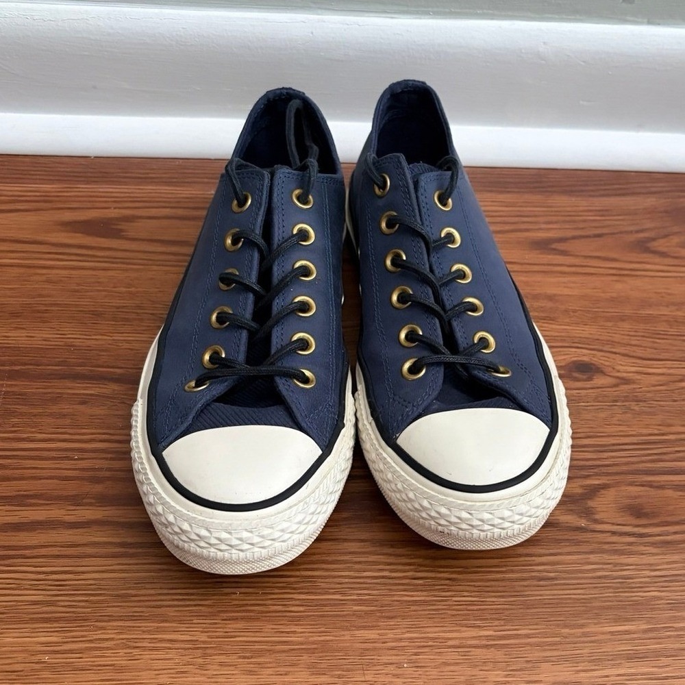 Converse Chuck Taylor Navy Blue Nubuck Leather Low Top Sneakers wo 8